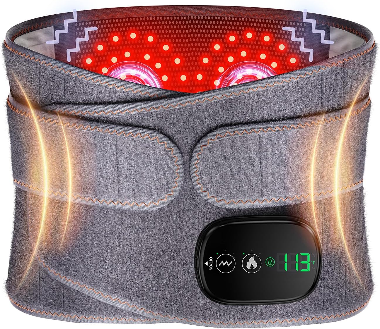 Heating Pad for Back with Vibration and Long-lasting Battery