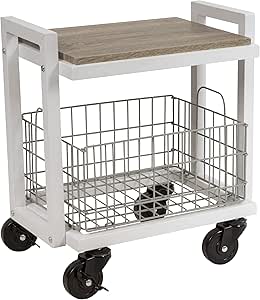 Atlantic Cart System 2 Tier Mobile Storage for Kitchen and Garage