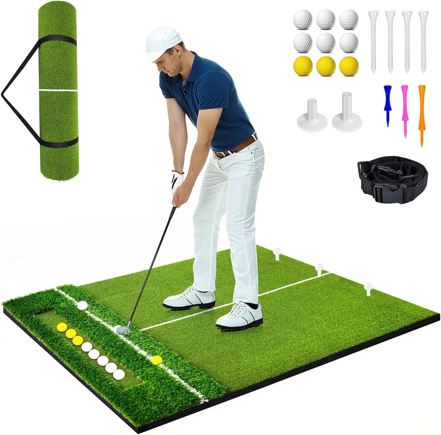 Premium Dual-Turf Golf Mat Set