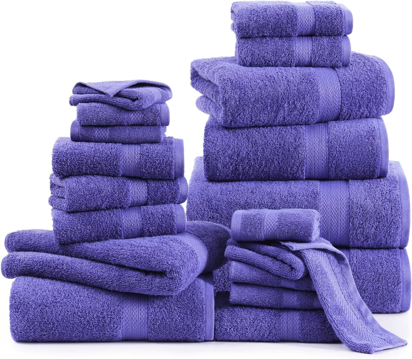 Lane Linen 24-Piece Cotton Towel Set - Soft, Absorbent & Quick Dry
