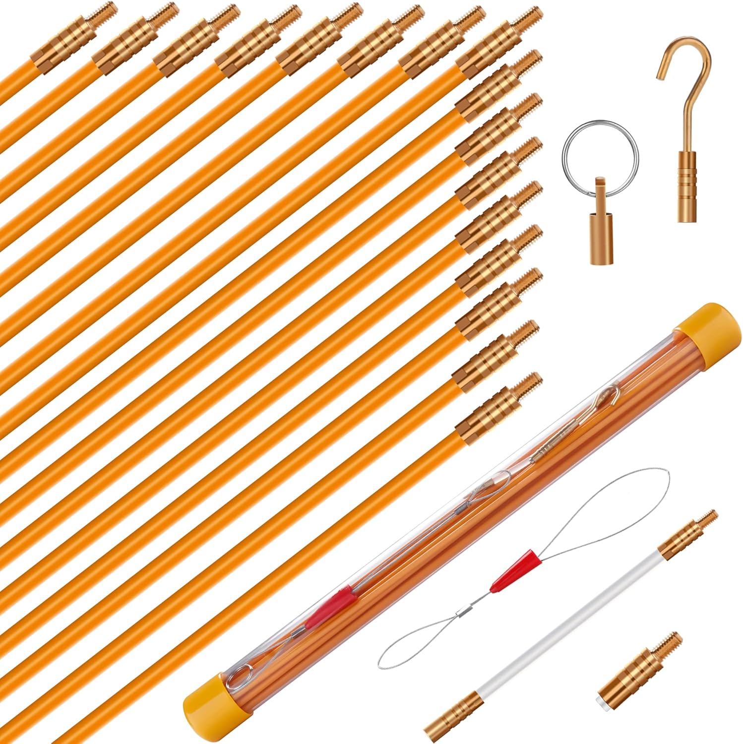 KOOTANS 22FT Fiberglass Wire Running Kit - Easy Cable Fishing