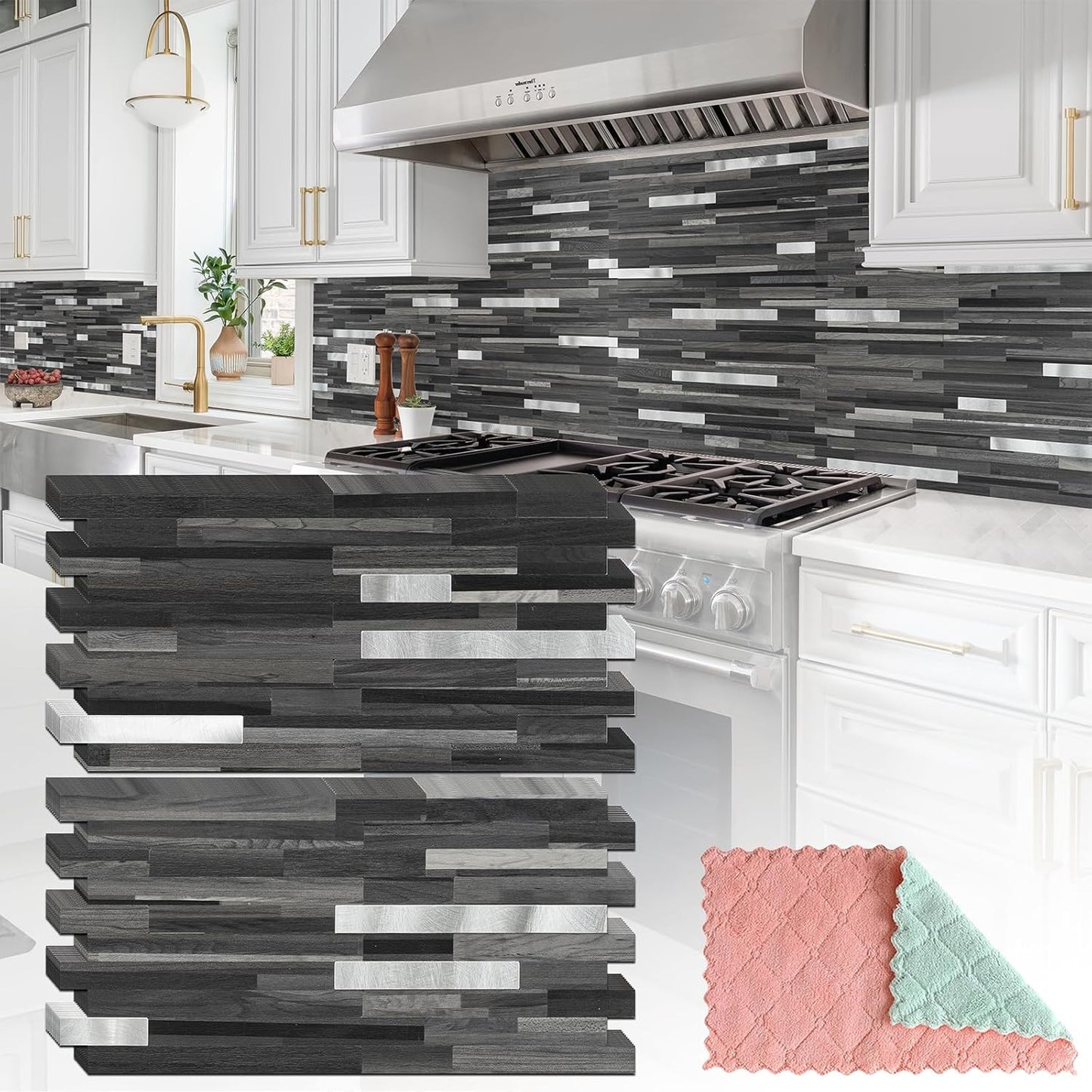 20 Sheets Peel and Stick Tile Backsplash for Kitchen Upgrade