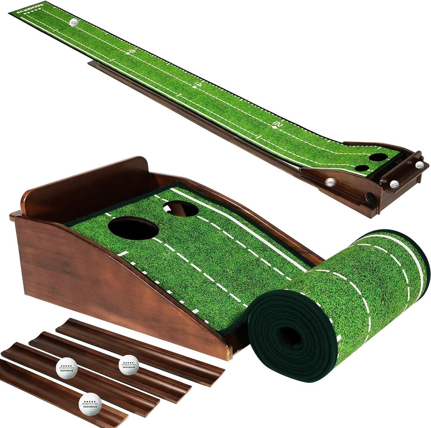 Automatic Ball Return Putting Green Mat - Perfect for Home, Office & Outdoor