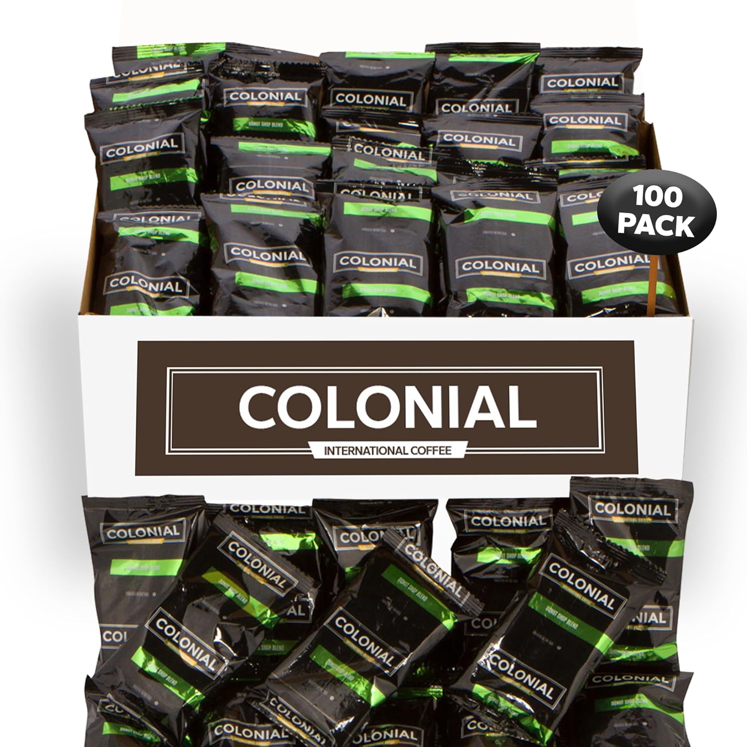 Medium Roast Donut Shop Blend Coffee Packs - 100 Bulk Bags
