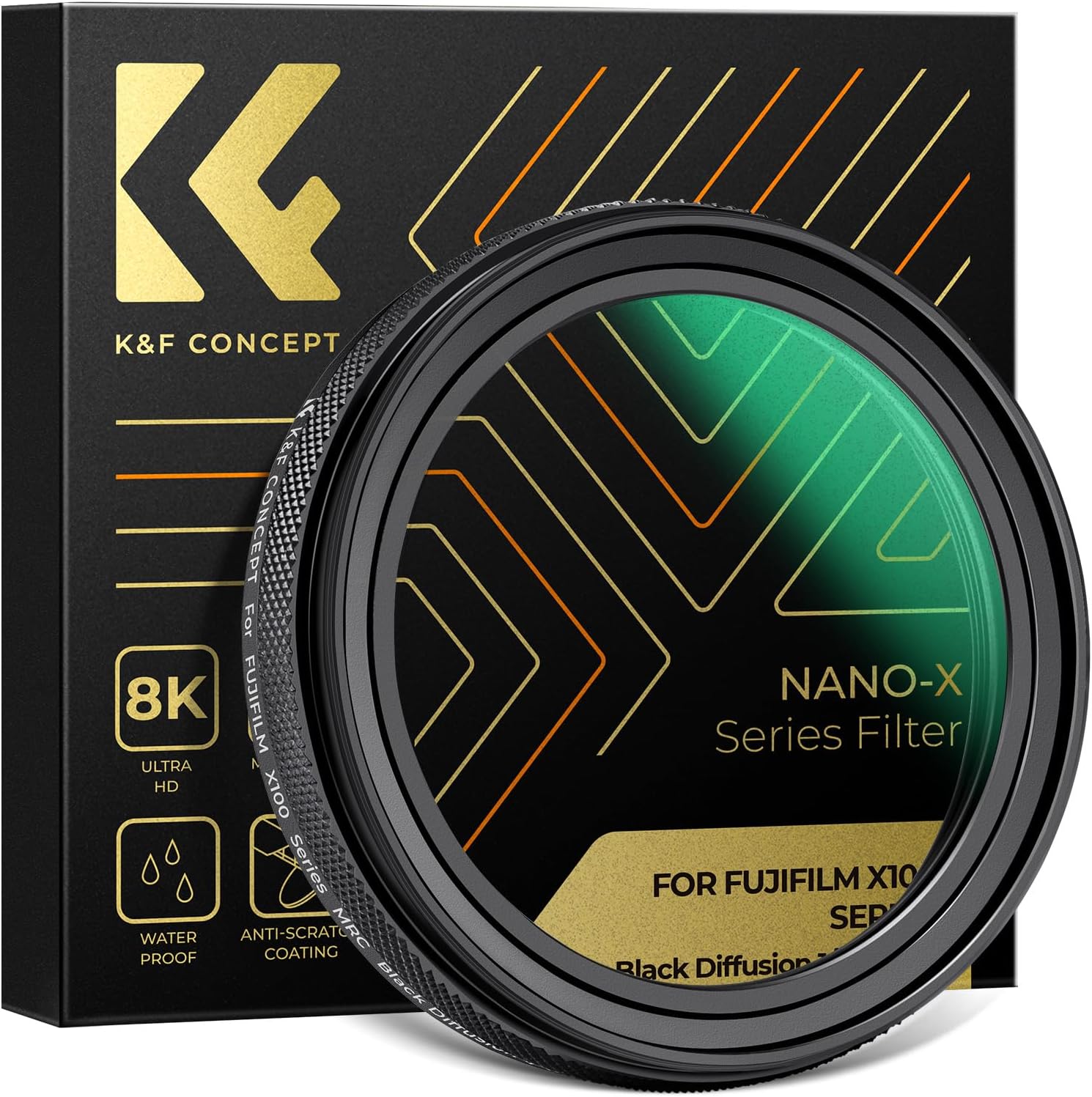 K&F CONCEPT Black Mist Diffusion 1/4 Filter for Fujifilm Cameras