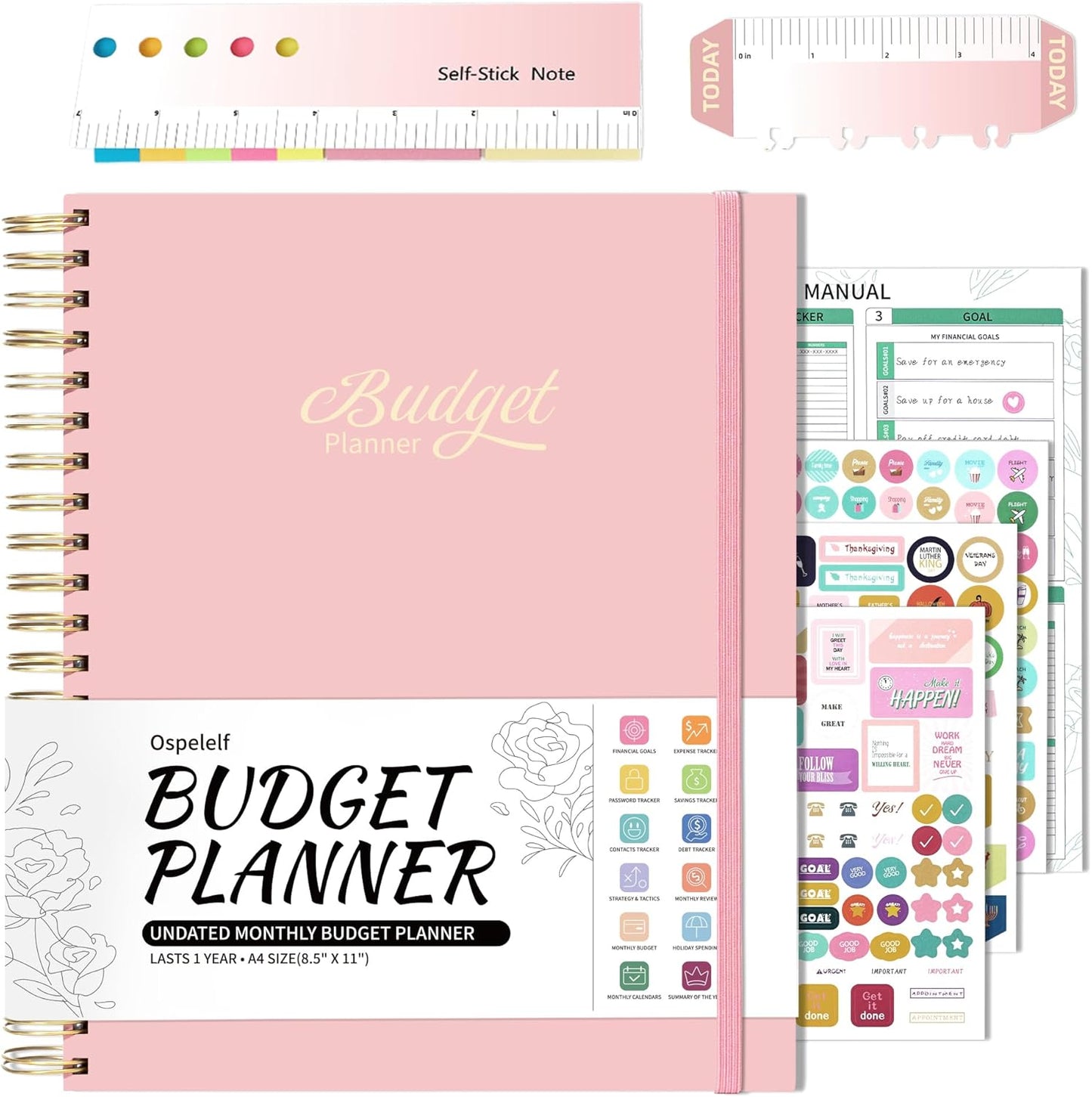 2025 Spiral Budget Planner & Organizer