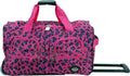 Rockland Rolling Duffel Bag - Spacious Carry-On with Large Wheels