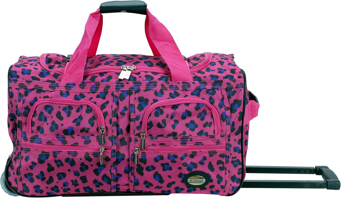 Rockland Rolling Duffel Bag with Extra Large Wheels for Travel