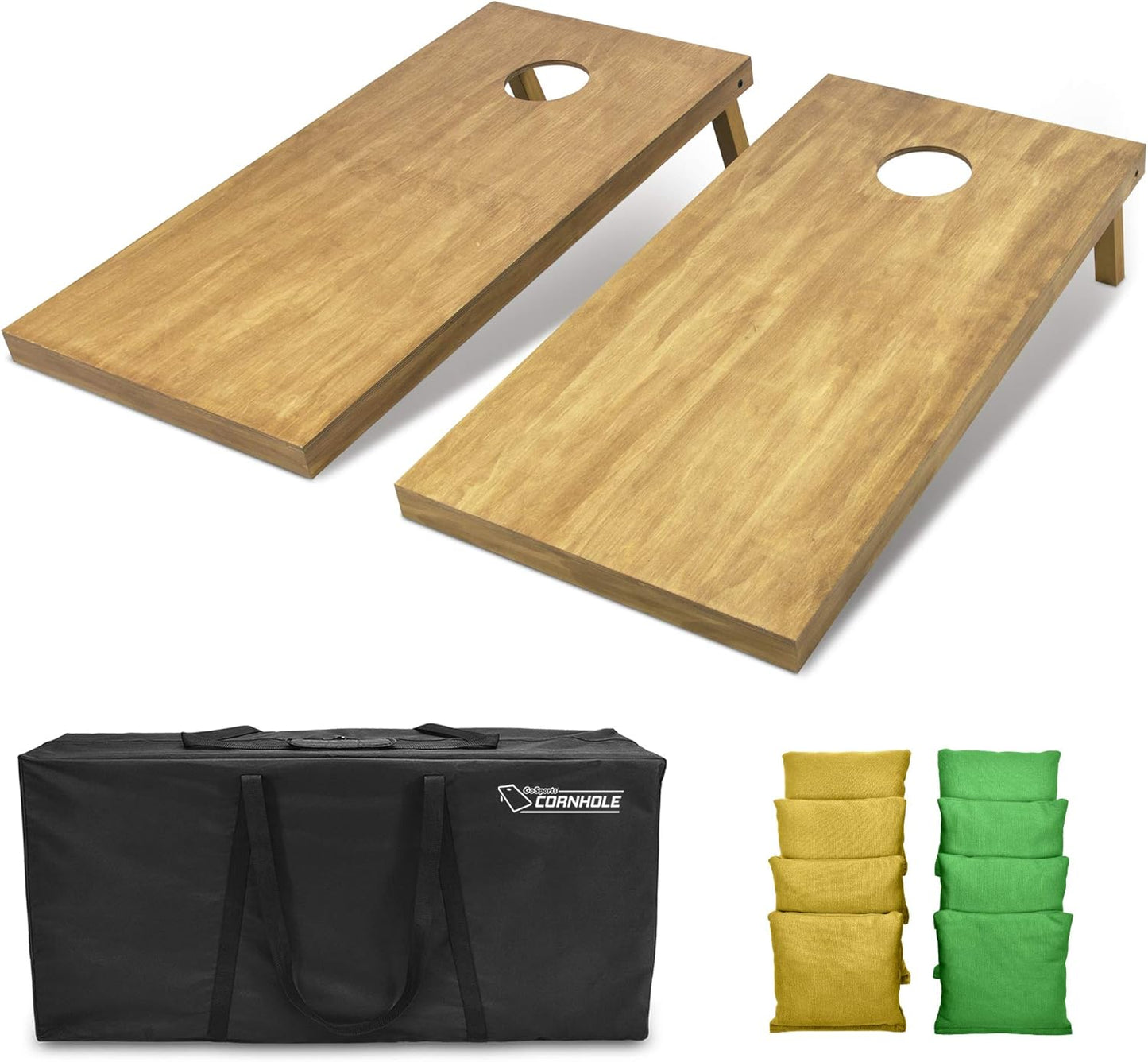 GoSports 4 ft x 2 ft Wooden Cornhole Boards Set for Fun