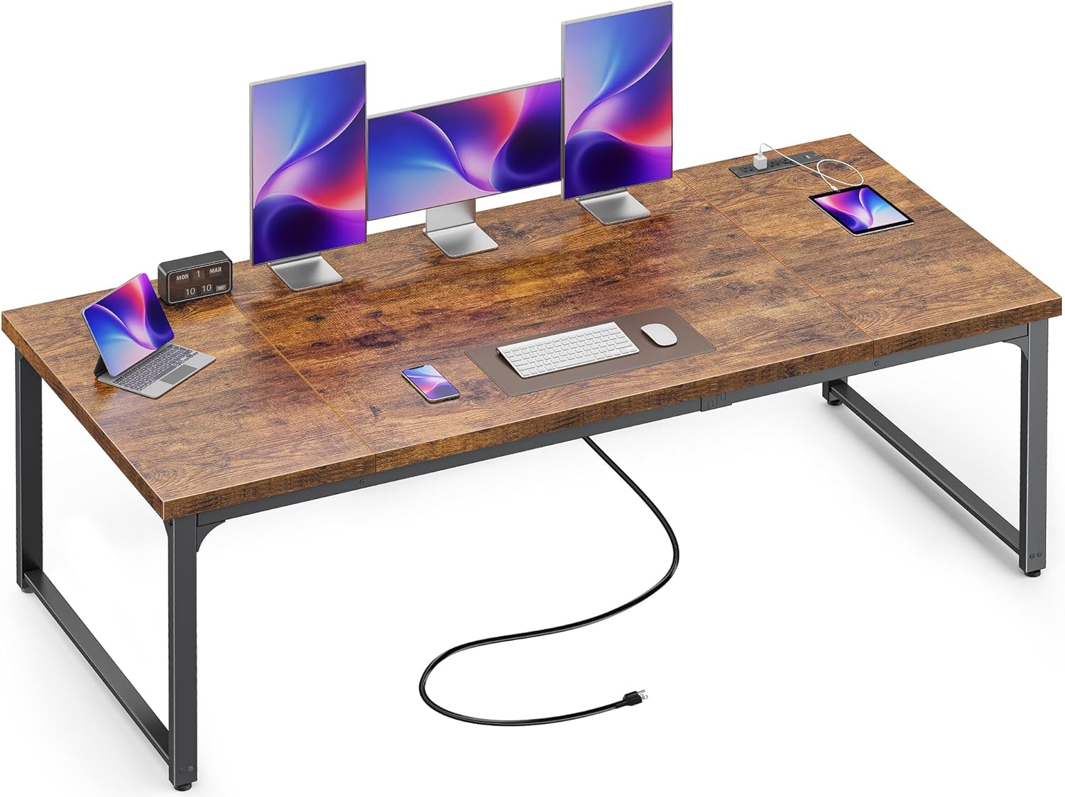 Robust 71 x 31.5 Inch Desk with Power Outlets & USB-C Ports