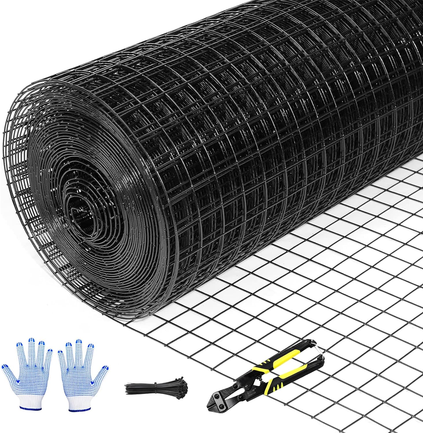 Tongmo 48in x 100ft Black Hardware Cloth for Poultry Fencing