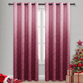 Ombre Room Darkening Curtains with Damask Pattern - 52 x 84 in Pair