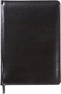 Large Black Leather Journal Notebook 6.5in x 9in - Classic Executive