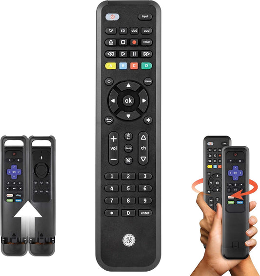 GE Universal Remote with Roku/Fire TV Compartment