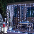 900LED Christmas Curtain Lights Outdoor 9.5x29.5ft - Long White
