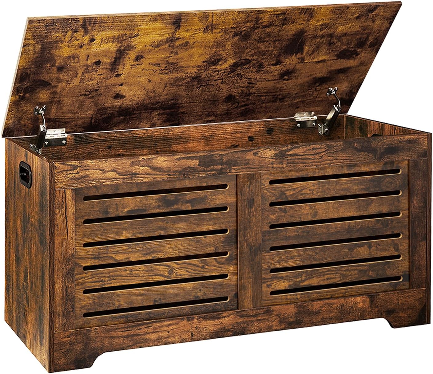 DINZI LVJ Wooden Toy Box with Safety Hinges for Storage