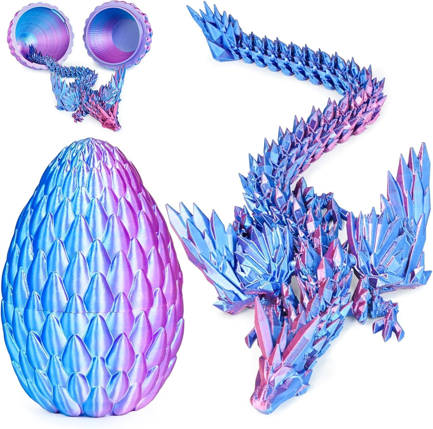 Articulated Dragon Egg Figurine - Unique Fidget Toy