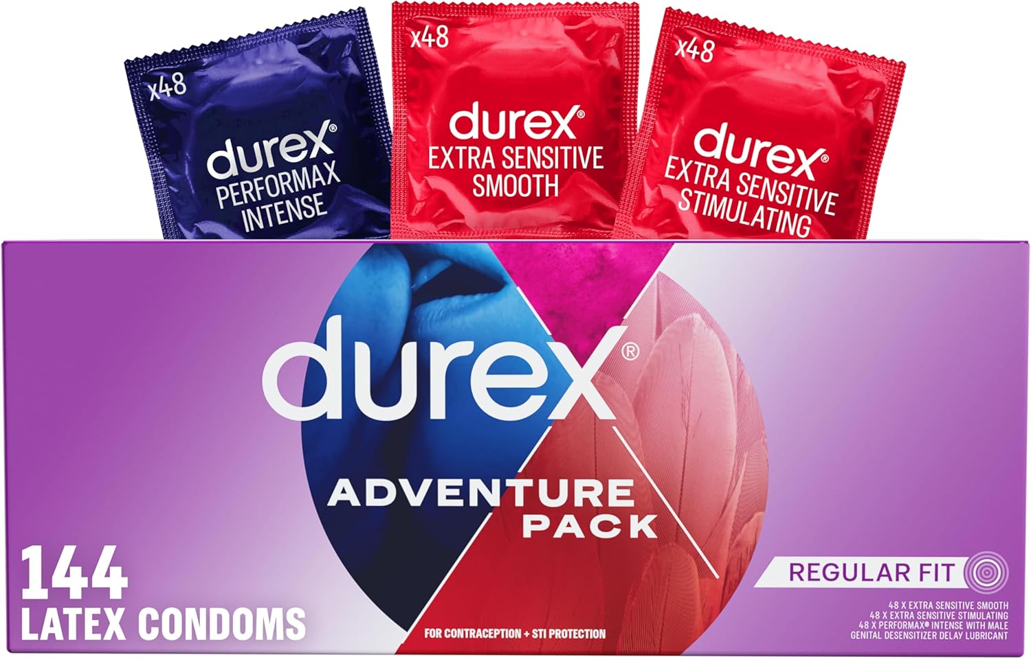 Durex Adventure Pack of 144 Condoms for Ultimate Pleasure