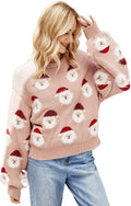 Ugly Christmas Sweater for Women Cropped Knitted Pullover - Cozy