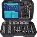 26 Piece Impact Bolt and Spiral Screw Extractor Set - Durable Removal