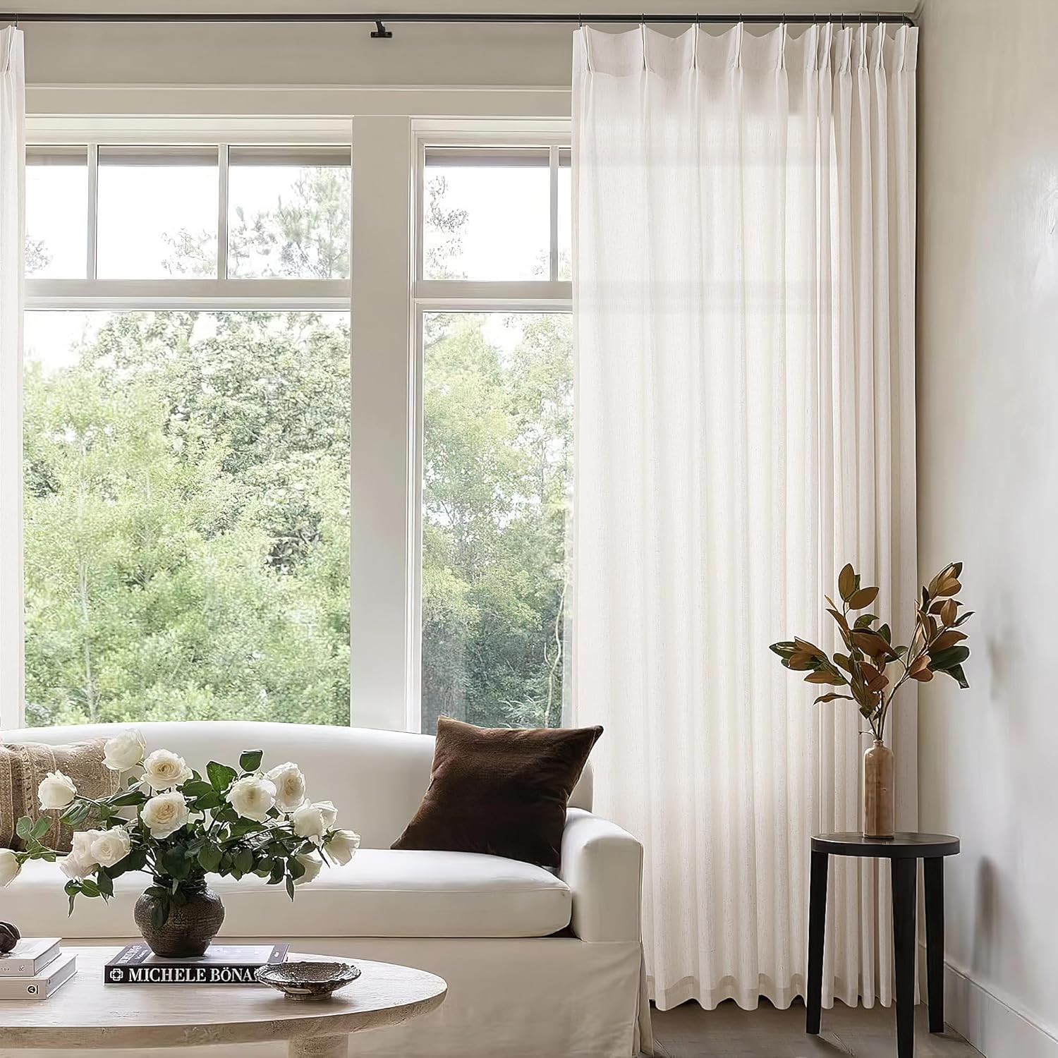 Pinch Pleated 72 Inch Wide Curtain for Elegant Home Decor