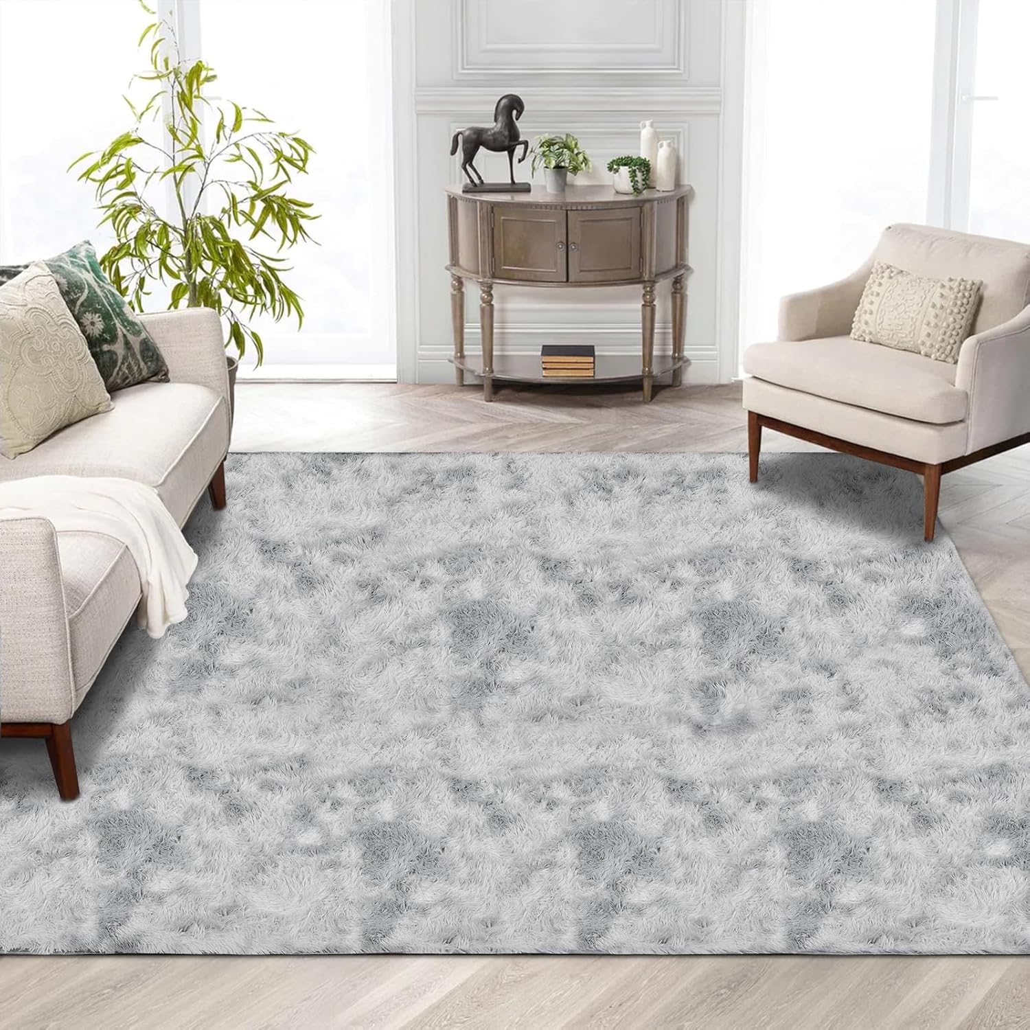 Ultra Soft Plush Shag Rug 5x7ft for Cozy Home Decor