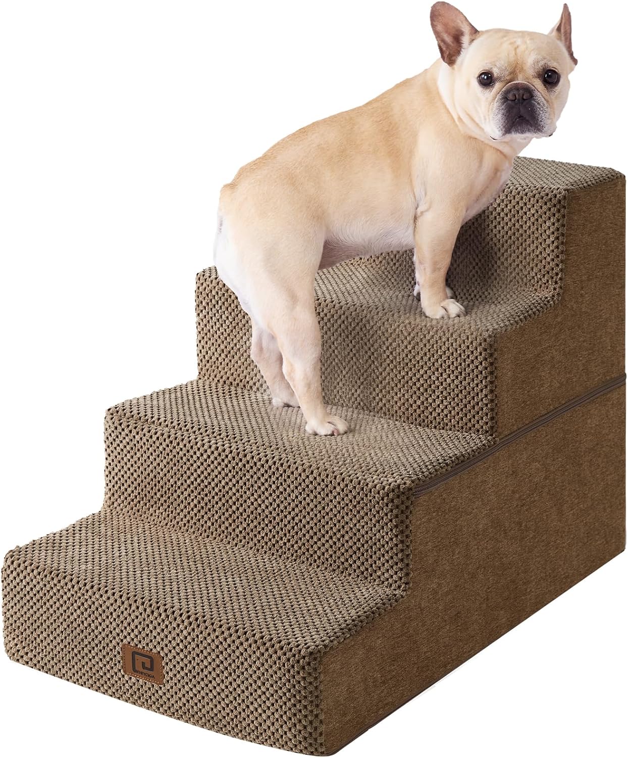 EHEYCIGA Dog Stairs for Bed - 4-Step Pet Steps for Small Dogs