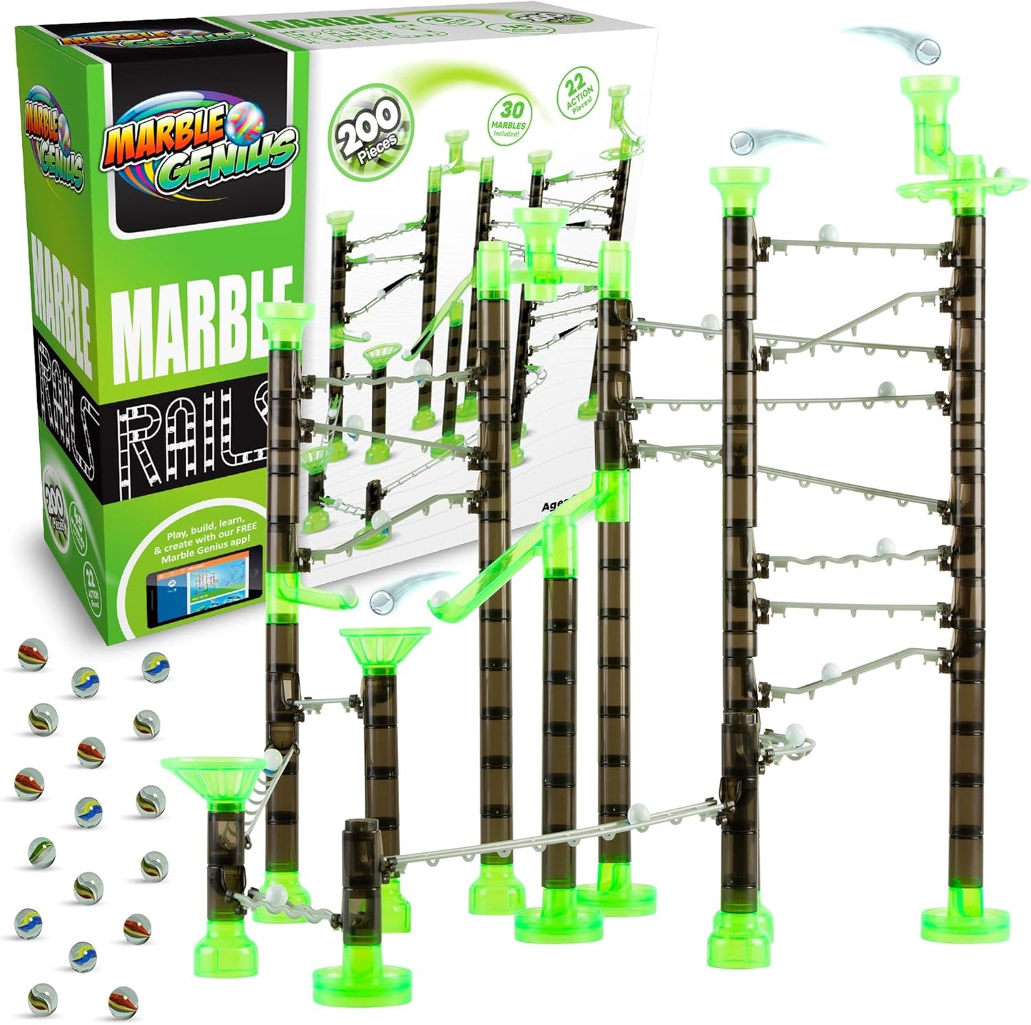 Marble Genius Marble Rails Starter Set for Creative Fun
