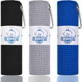 Microfiber Fishing Towels with Clip 16 x 16 - Pack of 3 for Fishing