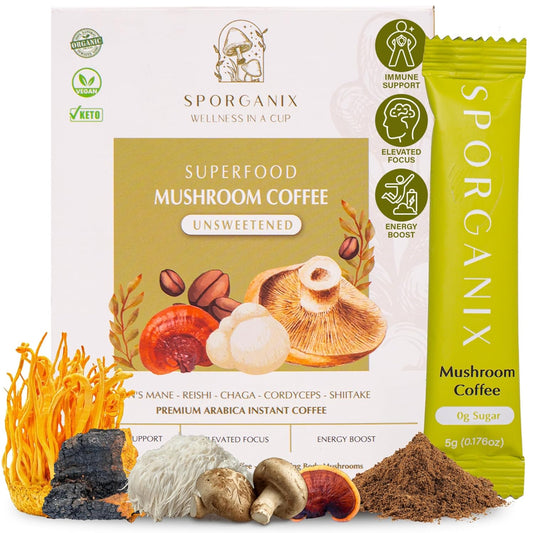 Sporganix Mushroom Coffee: Vitality Boost