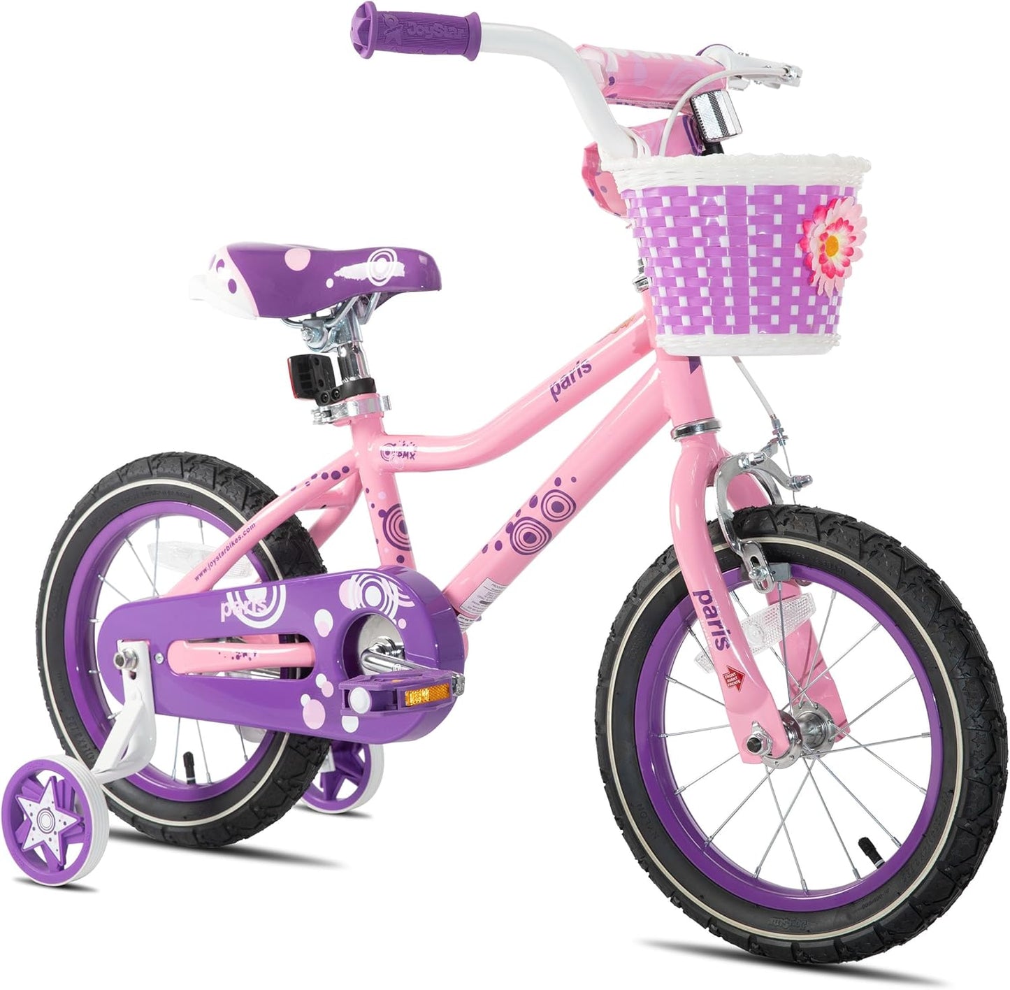 JOYSTAR Paris Kids Bike for Ages 3-8 with Training Wheels