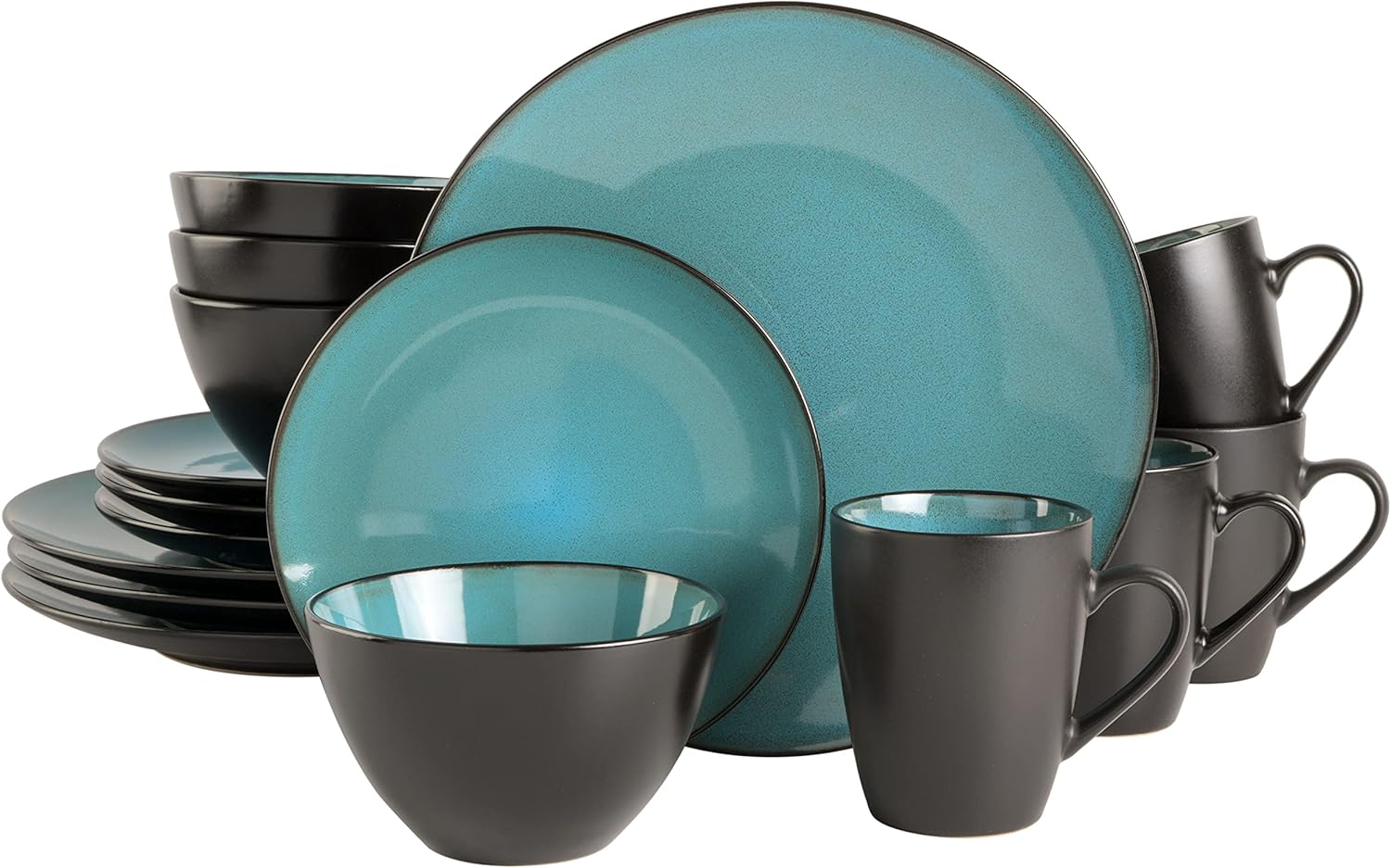 Gibson Elite Soho Lounge 16-Piece Stoneware Dinnerware Set