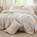 Bedsure California King Comforter Set - 4 Piece Pinch Pleat Bed Set