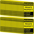 40 Pcs Reflective Aluminum No Trespassing Signs for Safety