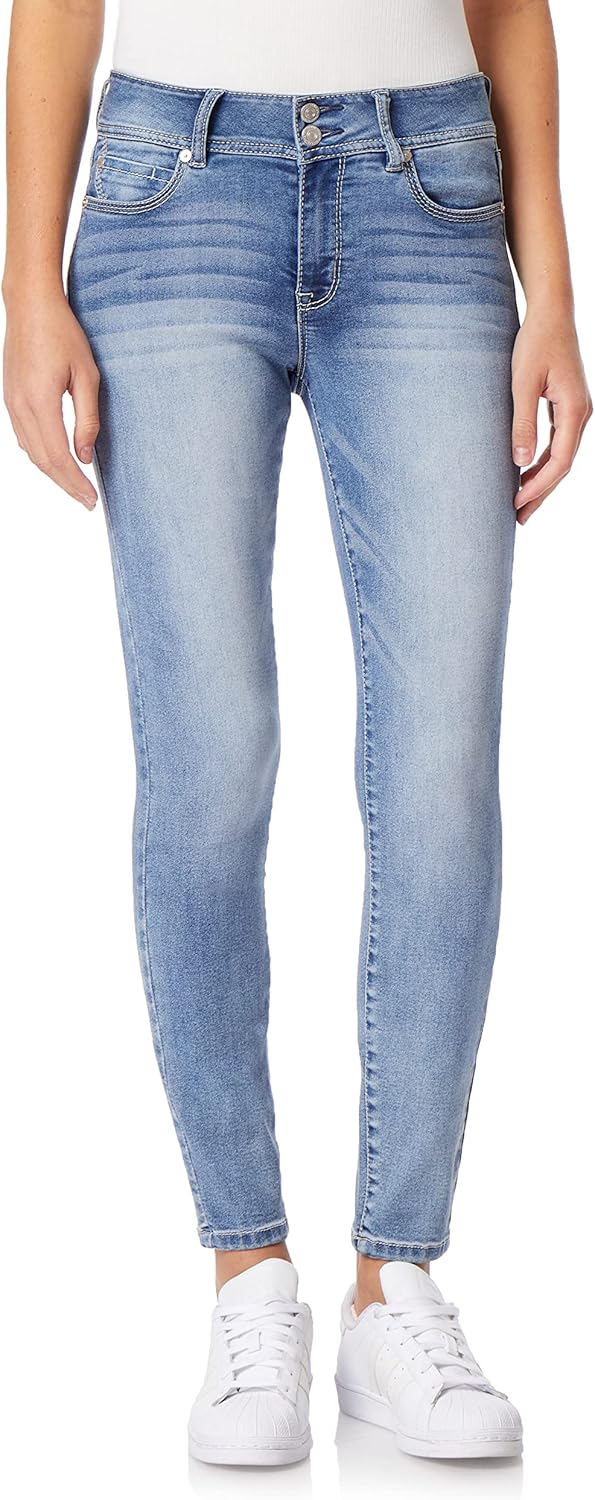 WallFlower Women's Ultra Skinny Mid-Rise Jeans for Every Body