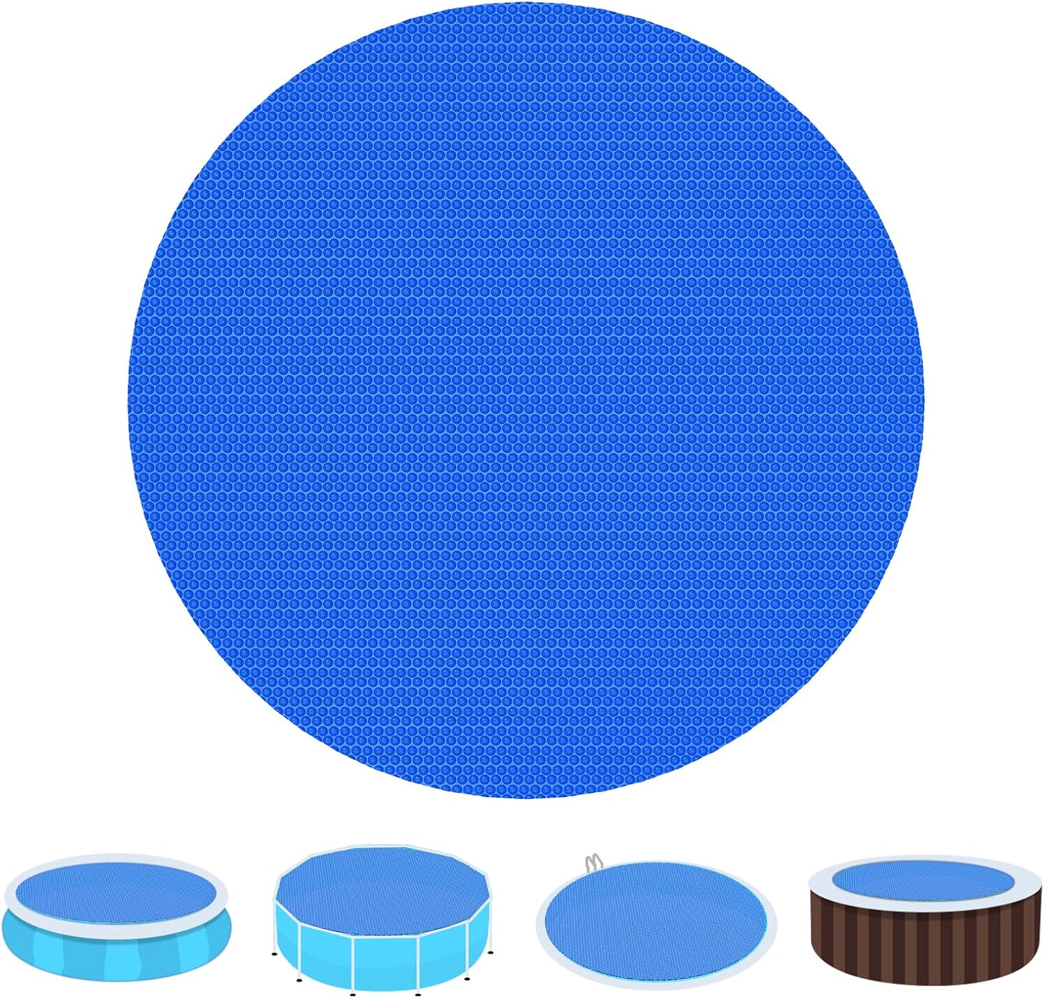 8 FT Round Solar Pool Cover for Enhanced Thermal Efficiency