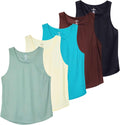 Men's Mesh Y-Back Muscle Tank Top 5 Pack - Breathable Gym Tanks Real