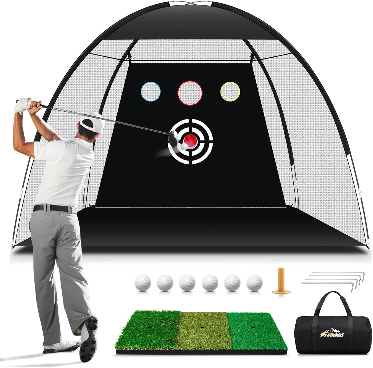 Premkid Golf Net Set: Practice Anywhere with Targets