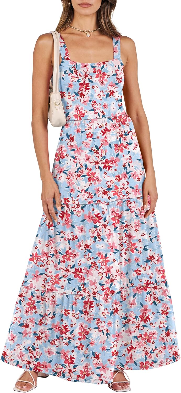 ANRABESS Women's Summer Casual Maxi Beach Vacation Dress