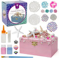 Mermaid DIY Jewelry Box Kit for Girls Ages 6+ - 530Pc Craft Set