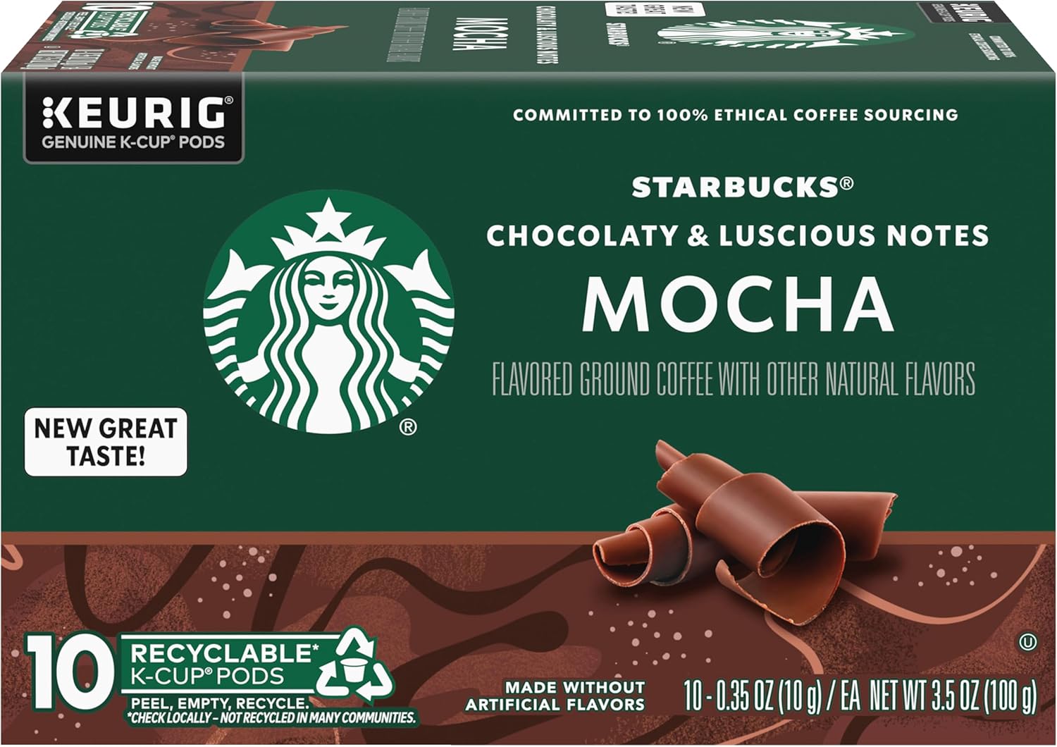 Starbucks Mocha Flavored K-Cup Pods | 100% Arabica