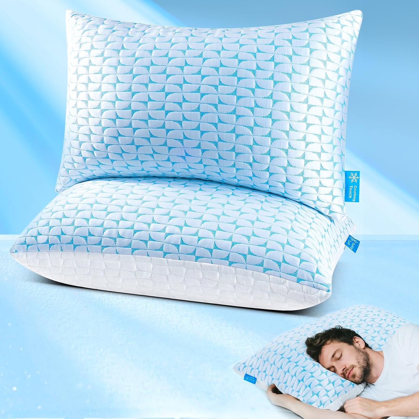 QUTOOL Firm Pillow for Sleeping with Adjustable Memory Foam