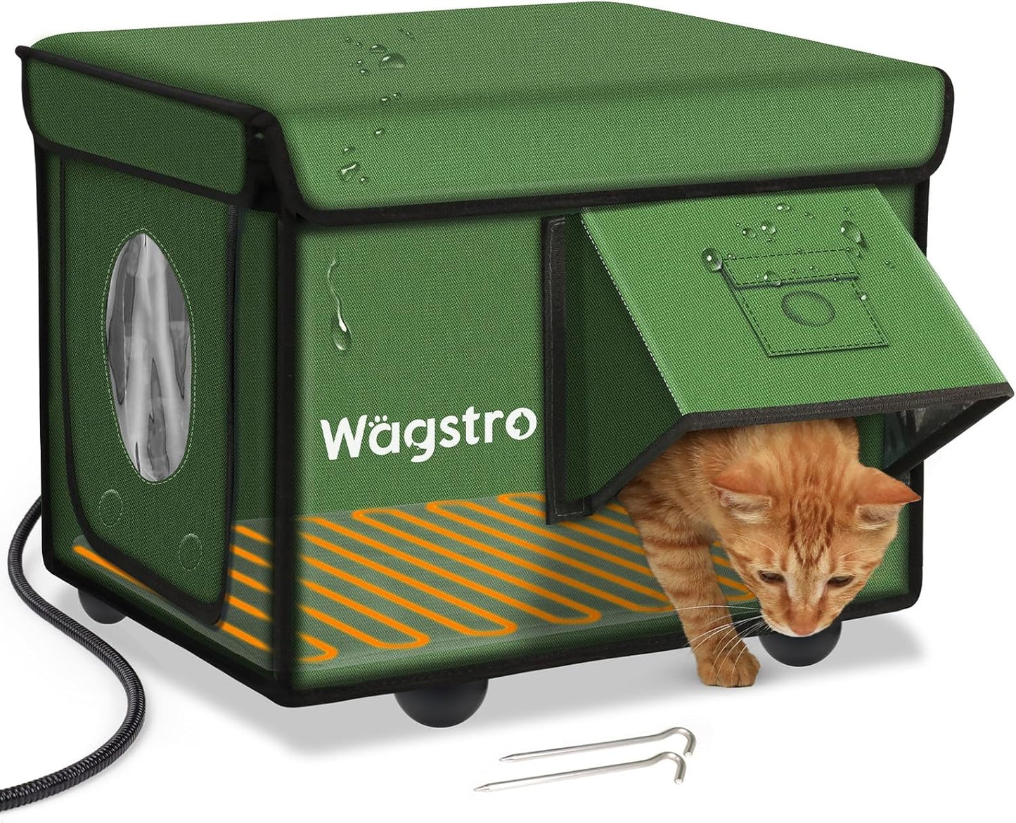 Heated Cat House for Outside by Wagstro - Winter Comfort