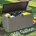 200 Gallon Double-Wall Deck Box with Divider - Heavy Duty Outdoor