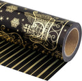 30 Inch Jumbo Reversible Black and Gold Christmas Wrapping Paper