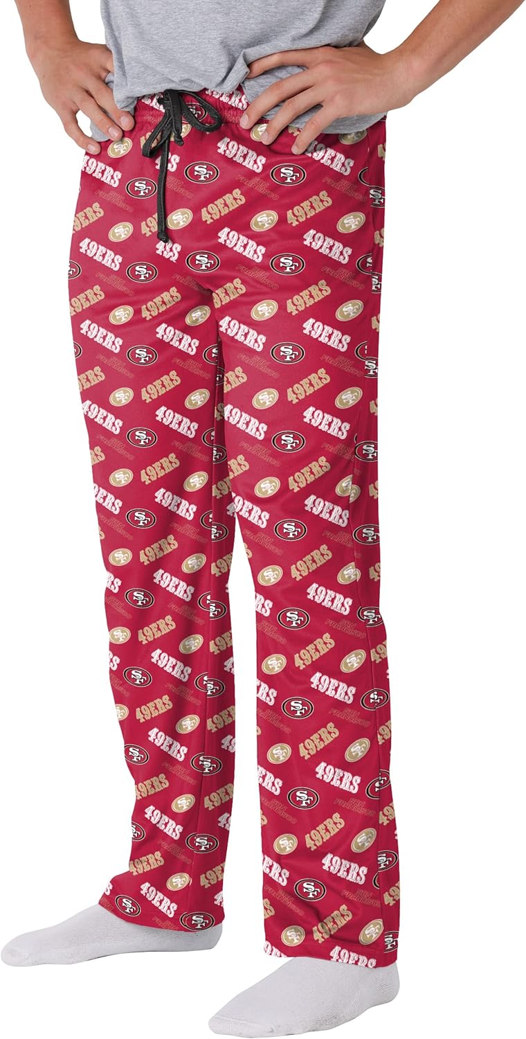FOCO Men's NFL Team Logo Repeat Print Lounge Pants for Comfort