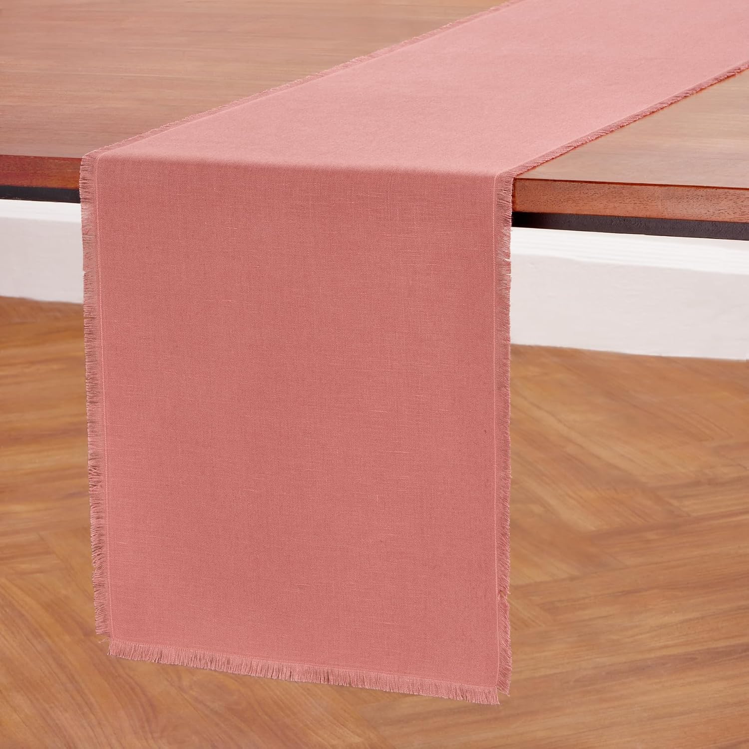 Dusty Rose Table Runner 14 x 90 Inches - 100% Pure Linen