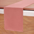 Solino Home Fringe Linen Table Runner 14 x 48 in Dusty Rose