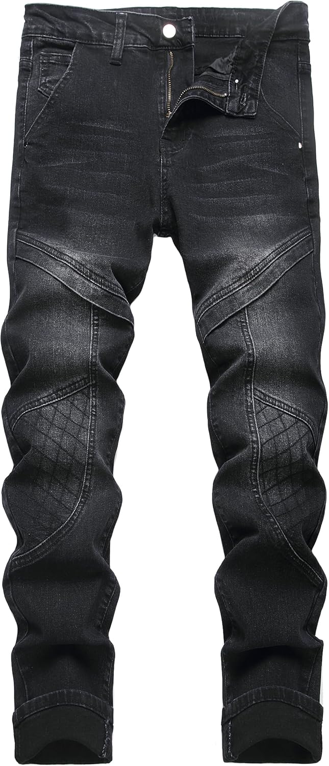 JUNBAOSS Men's Slim Fit Stretch Jeans for Stylish Comfort