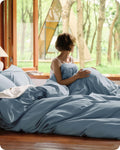 Cooling Duvet Cover King Size for Hot Sleepers - Ultra-Soft